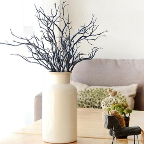 1 Bunch Of Blue Artificial Branches Plants Stems Fake Plants Fruits Branch Leaves for Home Office Outside DIY-Wreath Decor