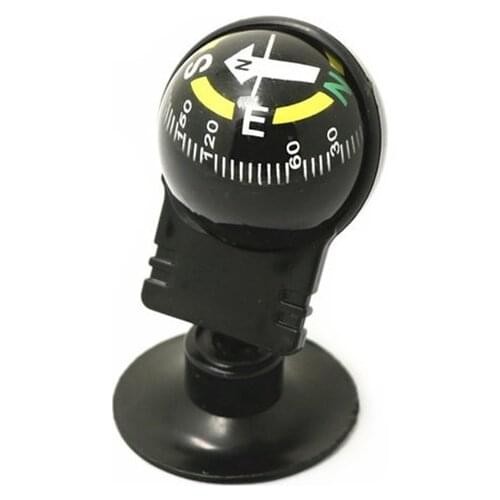 High Quality 1Pc 360 Degree Rotation Waterproof Vehicle Navigation Ball Shaped Car Compass with Suction Cup