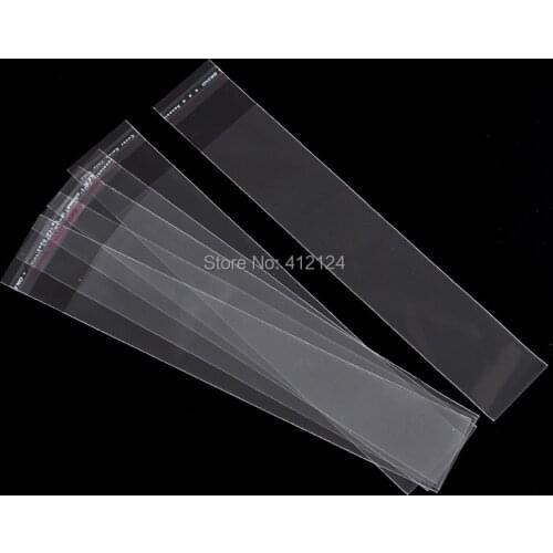 1000Pcs Clear Self Adhesive Seal Plastic Bags 20x3.5cm(7 7/8"x1 3/8") Jewelry Packing(Usable space 17x3.5cm)