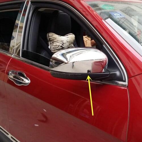 2PCS ABS Chrome Rearview mirror cover for JEEP CHEROKEE 2014 wing mirror Plastic electroplating Car-Styling Accessories Trim