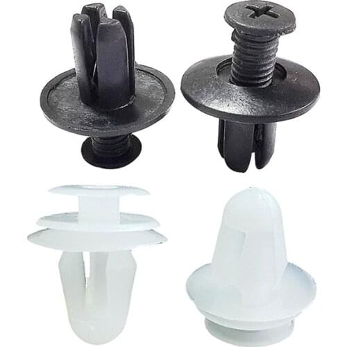 20 Pcs ABS Plastic Expansion Rivet Nut Buckle Clip Rivet Fastener Black White Auto parts repair tool decoration tool