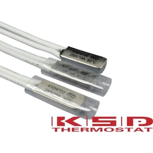 5PCS KSD9700 Thermostat 85C normal close 16A 250V Temperature Thermal Control Switch 55/60/65/70/75/80/85/90/95/100/105
