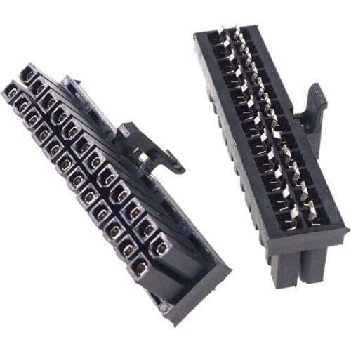 5Pcs Mini Fit 4.2 mm 24 PIN 2x12 Receptacle Header computer CPU EPS ATX PSC Power Connector Splint Straddle Mount Lock Latch