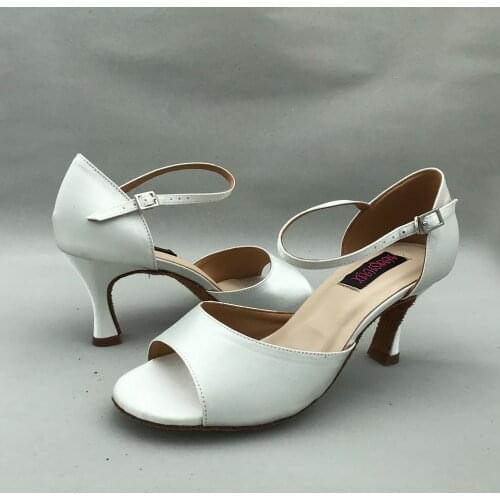 7.5cm heel Latin Dance Shoes For women Salsa shoes pratice shoes comfortable latin shoes 6205W low heel high heel available