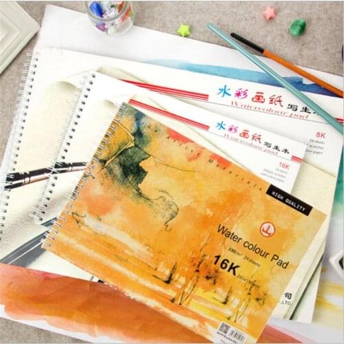 16K/8K Watercolor Paper Sketch Book Set Watercolor Drawing Painting Pad Colored Pencil Book School Student Art Supply