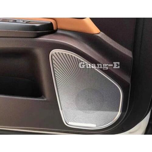 For Lexus ES ES200 ES250 ES300 ES350 2018 2019 2020 2021 Car Stick Stainless Steel Frame Inside Door Audio Speak Sound Ring Trim