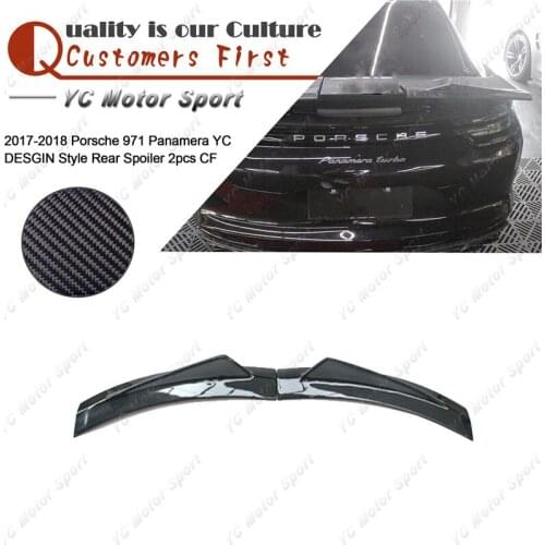 Car Accessories Carbon Fiber YC Desgin Style Trunk Spoiler 2pcs Fit For 2017-2018 Panamera 971 Rear Spoiler Wing