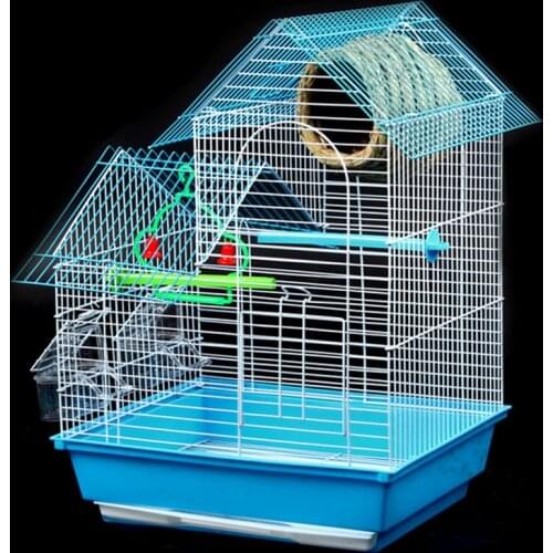 Large Stainless Steel Bird Cage Tray Metal Breeding Wood Bird Cage Houses Outdoor Jaula Pajaro Grande Feeding Supplies DL60NL
