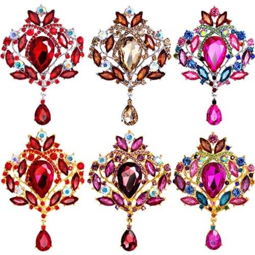 Brooch Water Drop Rust-resistant Alloy Elegant Clothes Pin for Banquet