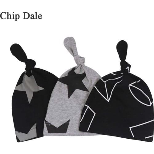 Baby Hat Soft Cotton Beanie Caps Infant Boys Girls Cap Newborn Infant Elastic Star Hats