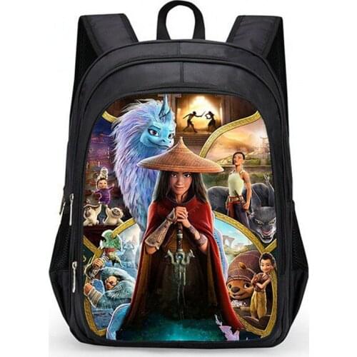 Disney Raya and The Last Dragon Backpacks For Girls Boys Primary Children School Bags Kids Mochila Infantil Kids Gifts