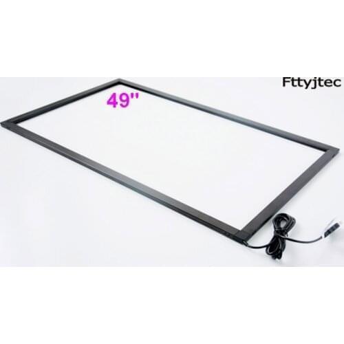 Fttyjtec 49 Inch IR Multi Touch Screen Panel Overlay 10 Touch Points Interactive Touch Screen Frame for LED TV