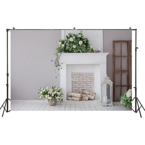 HUAYI Photography Backdrop fireplace interiors photo background studio newborns photobooth birthday backdrop photocall W-3747