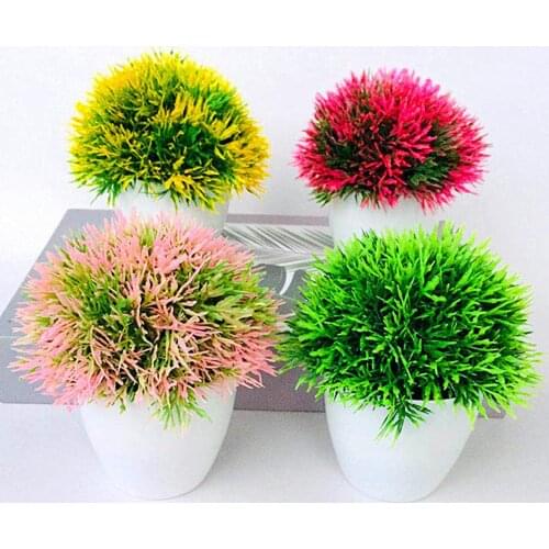 Artificial Plants Bonsai Small Tree Pot Plants Flowerpot Simulated Flowers Potted Ornaments Photo Props Home Office Desk Decor