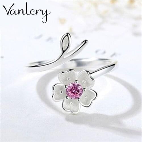 Creative Style Boho Cheery Flower Rings For Women Men Adjustable Ring Fashion Charm Jewelry Wholesale 2021