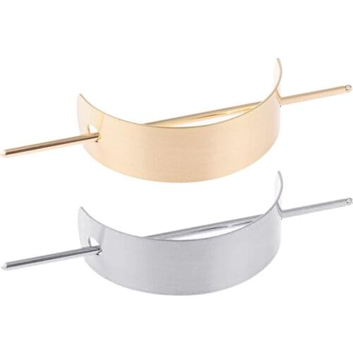 Brushed U Shaped Hair Pin for Daily wearing Meeting Wedding Dating Decor Hair Cuff Bun Holder Hair Sticks Silver/Gold 5 Inches