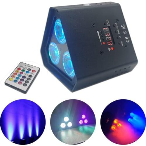 Mini 54W LED Battery Par Uplighting IR WiFi App Control DMX512 Wireless 3x18W RGBWA-UV 6in1 Disco Dj Wedding Party Stage Lights