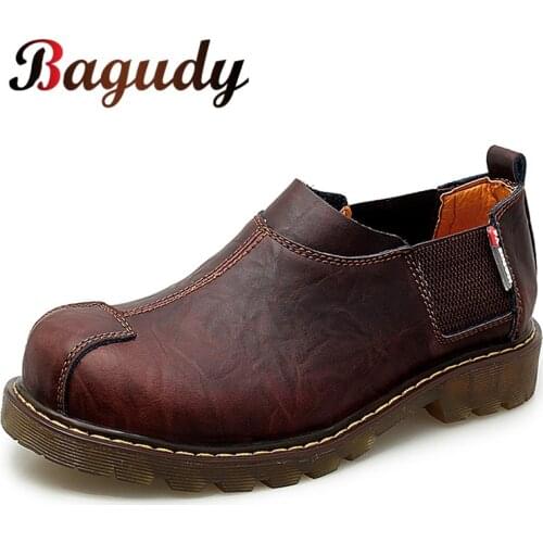 Mens Big-head Leather Shoes Fashion Genuine Leather Casual Shoes Top Quality Dress Oxford Shoes Men Flats Work Shoes Size 38-47