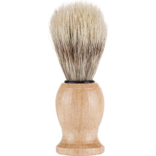 Men Shaving Beard Brush Badger Hair Shave Wooden Handle Facial Cleaning Appliance High Quality Salon Tool Safety Razor Brush
