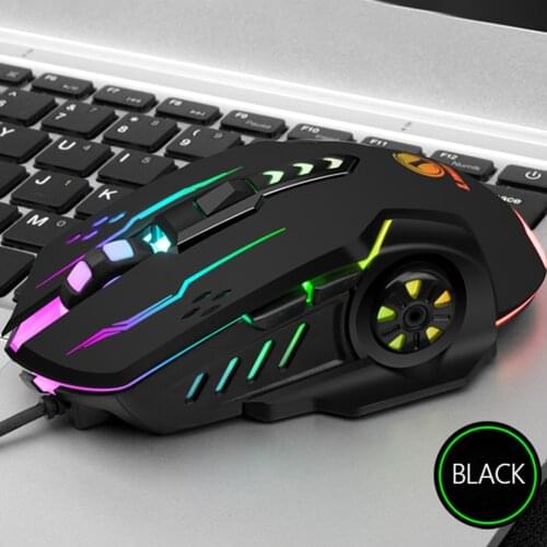 Mice Ergonomic Gaming Mouse Flank Cable V70 USB Wired 6 Button 3600dpi Gaming Optical Gamer LED Mice for PC Laptop
