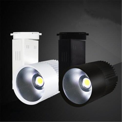 Black/white LED COB Track Rail Light 15W/20W/30W Adjustable Rail Track Lighting lamp for Clothing store show lights