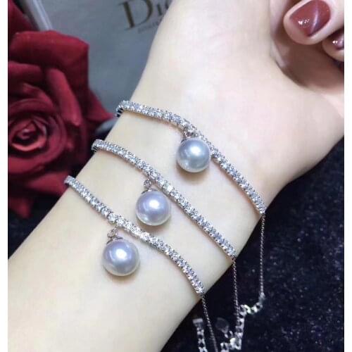 New Arrival 925 Sterling Silver Bracelet Mountings Shining Findings Jewelry Parts Fittings Accessories for Pearls Bead Stone