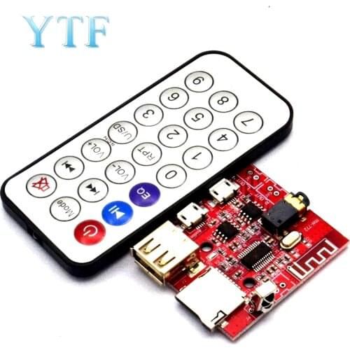 Car Bluetooth 4.1 MP3 WAV Decoding Board 3W Speaker Amplifier Audio Receiver Module Support USB/TF/U-DISK/IR Remote Control