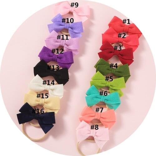 New Felt Handmade Baby Hair Bows Headbands Solid Hair bands Non-Woven Nylon Headband For Children Toddler Baby Hair Accessories
