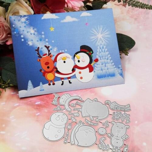 Christmas Santa Snowman Deer Metal Cutting Dies Stencil Scrapbooking DIY Album 57BE
