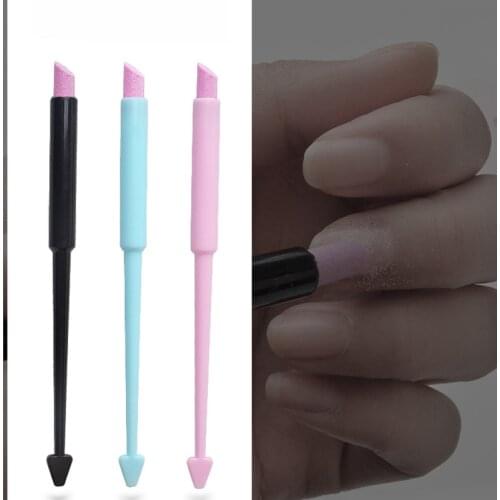 3Pcs/Lot Nail Sanding Quartz Stone Scrub Pen Cuticle Remover Pusher Trimmer Manicure Pedicure Care Tools DIY Professional