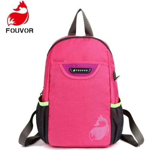 Fouvor Colorful Mini Backpack Nylon School Bags for Women Men Boy Girl Daypack Water Resistant Lightweight Portable Casual