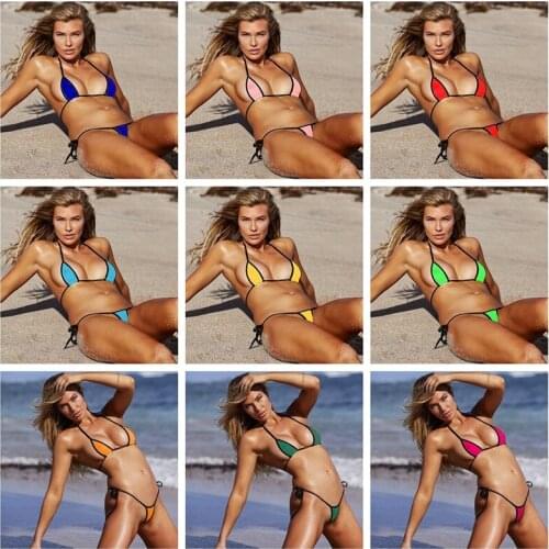 Sexy Womens Swimsuit Womens 2 Piece Push Up Bikini Swimwear High Waist Separate Swimsuit For Summer Solid Bathing Suits 2021