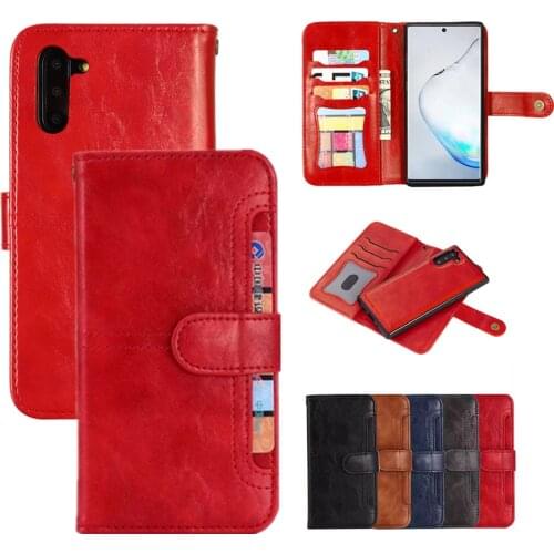 2 in 1 Detachable Phone Case for Galaxy S20 Ultra S10 S9 S8 Plus Flip Leather Wallet Coque Etui Note 10 9 8 Card Slot Cover