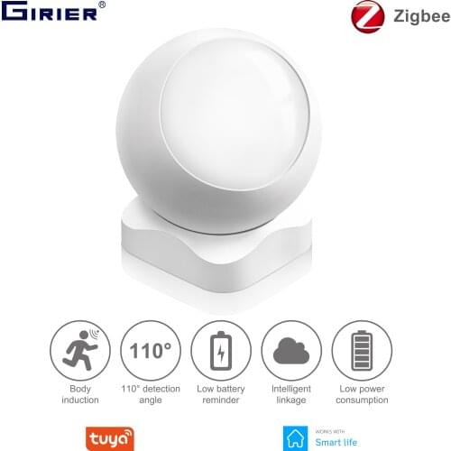 Tuya ZigBee Smart PIR Motion Sensor, Wireless Remote Infrared Human Body Detector for Home Security, Works with Smart Life App
