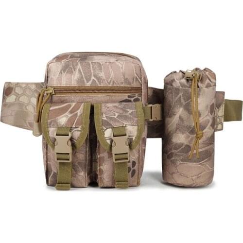 Tactical Men Waist Pack Nylon Hiking Water Bottle Phone Pouch Outdoor Sports Army Military Hunting Climbing Camping Belt Bag