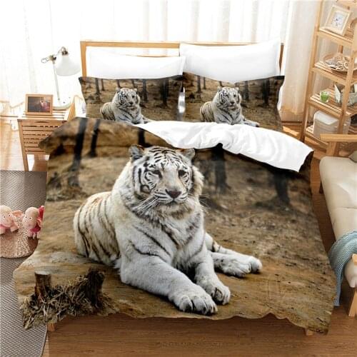 Tiger Bedclothes Bedding Set for King Size Cotton Bed Linen Bedclothes Bed Set 220x240 Hot Luxury Bedding Sets Double Single Bed
