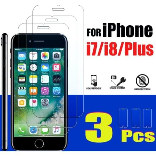 For iphone 7 glass 8 plus 7plus armor protective screen protector iphone7plus iphone8plus i7 ip glas 8plus i8plus iphone7 film
