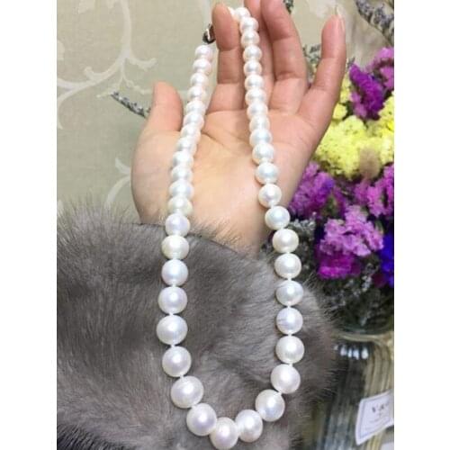 Jewellery S925 silver 9-10mm freshwater pearl necklace for women
