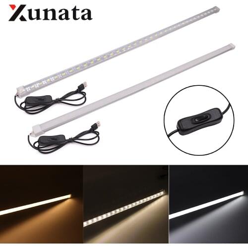 DC 5V 5630 LED Bar Light USB Powered Rigid Strip Hard Bar Light Recharge Tube Lamp With Milky white Cover Natural White / White