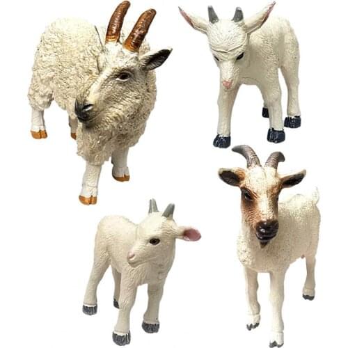1Pcs Animal Goat Model Lovely Shape 4 Styles Collectible PVC Simulation Goat Model Figure Toy for Gift Favorites