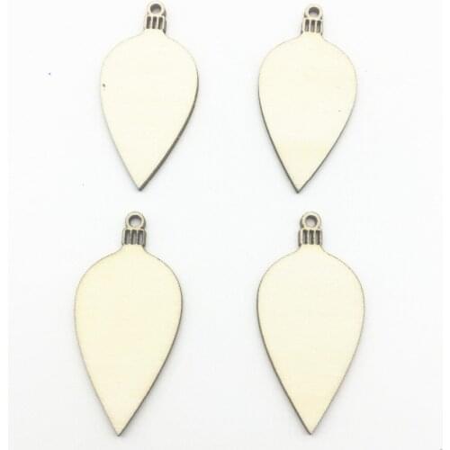 100pcs 50x25mm Unfinished Blank Wooden OVAL BAUBLES Christmas Shapes Decoration Tag Art Craft Embellishments