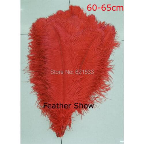 20pcs/lot!60-65cm long red ostrich feather plumes for wedding centerpieces wedding decor