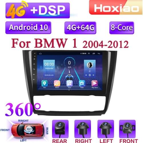360 auxiliary system 4G Android 10 2din Car Radio multimedia video player For BMW 1-Series E88 E82 E81 E87 navigation GPS audio