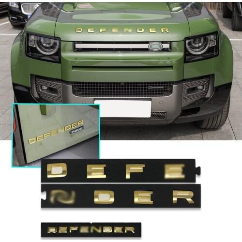 3D golden Chrome Car Emblem Badge Decal Car Letters Sticker Automotive Exterior DIY Accessories for 2020 DEFENDER