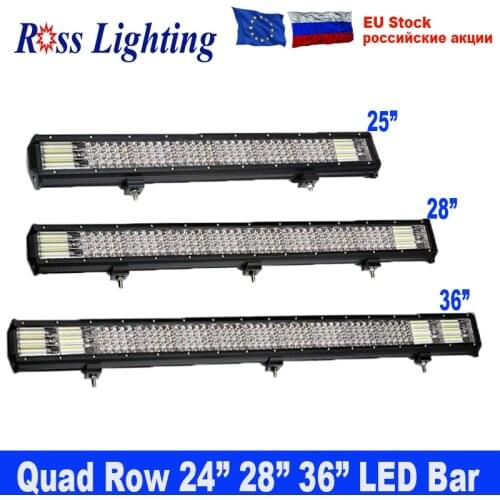4-Row Combo LED Bar Offroad 25" 28" 36" LED Light Bar for Car Boat Truck Suv 4x4 Tractor Atv High Power LED Work Light