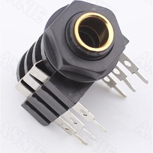 50pcs/lot 6.35 /6.5 Straight Microphone Socket Audio Jack Dual Track Plastic Leech Socket Audio Accessories