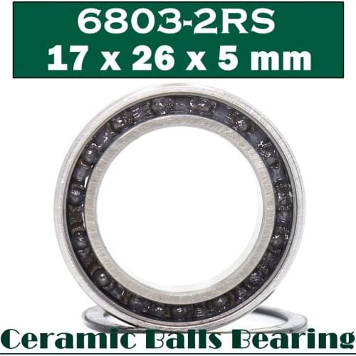 6803 Hybrid Ceramic Bearing 17x26x5 mm ABEC-1 ( 1 PC ) Bicycle Bottom Brackets & Spares 6803RS Si3N4 Ball Bearings