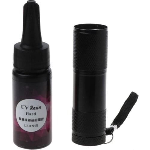 87HA 25g Hard LED UV Resin & 9W UV LED Lamp Dryer Kit Resin Mold Jewelry Making Tools