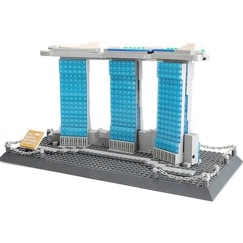 881 Pcs Architecture Series Singapore Marina Bay Sands Building Blocks Sets Bricks Classic City Skyline Model Kids Toys