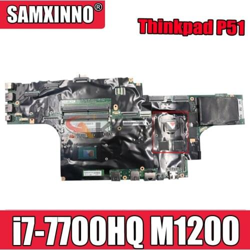Akemy For Lenovo ThinkPad P51 Laptop Motherboard CPU i7-7700HQ GPU M1200 Tested 100% Work FRU 01AV369 01AV360 01AV359